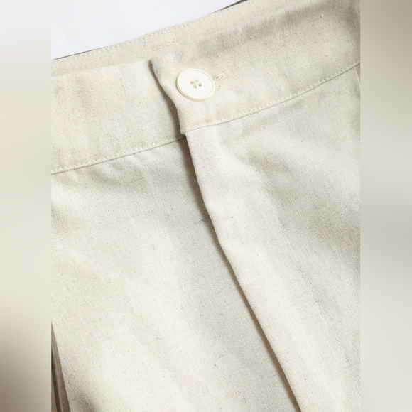 NWT Cider Petite Belted Linen Blend Wide Leg Trousers, Size 4/S - Picture 4 of 7